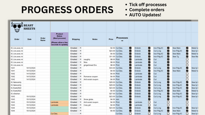 Auftrags- und Produktions-Tracker